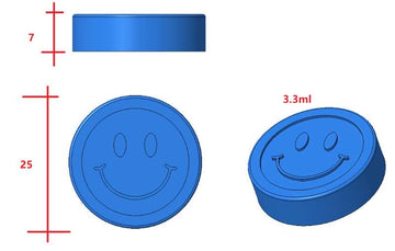 3,3 ml smiley face munt gummy mold