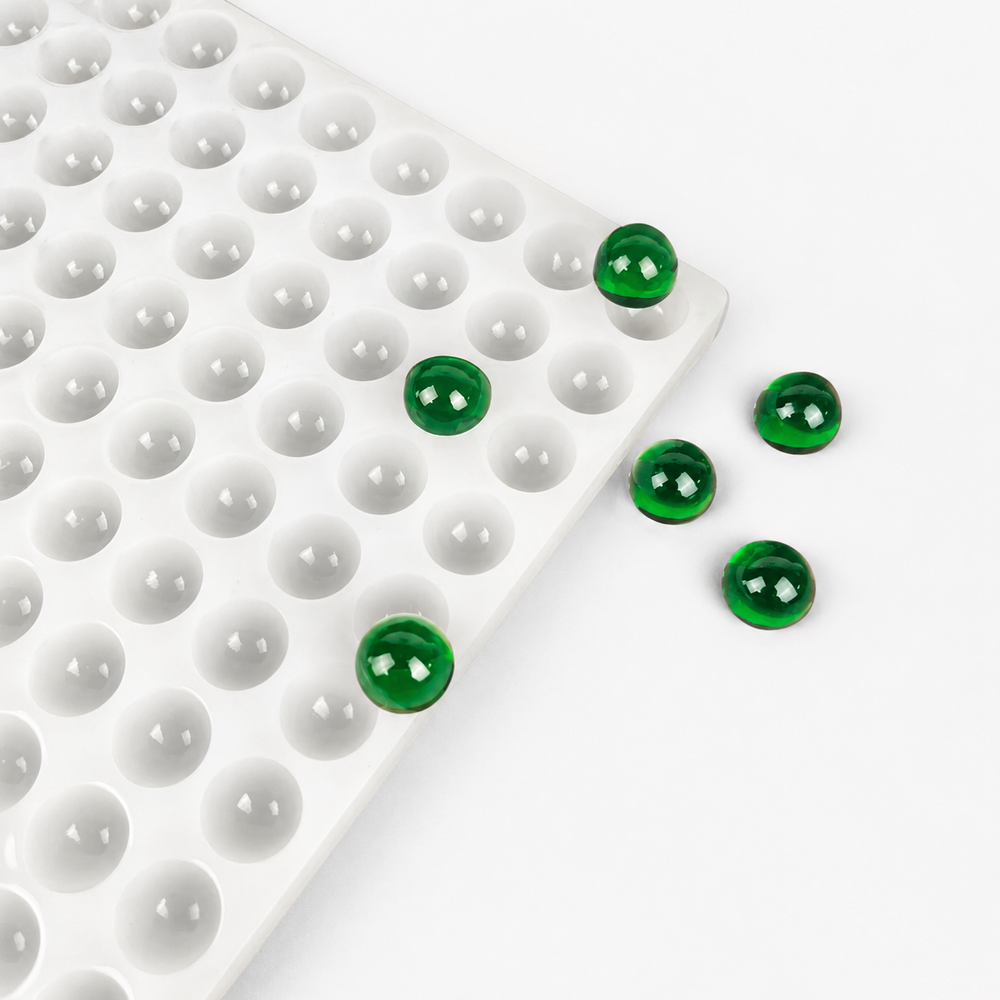 Commerciële halve-plaat siliconen gummyvorm