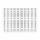 Top view of a 2.3mL gummy bear silicone mold with 230 cavities on a clean white background