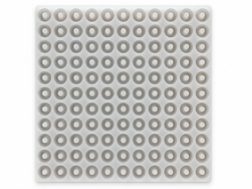 3,4 ml perzikring gummivorm - 108 gaatjes - 0