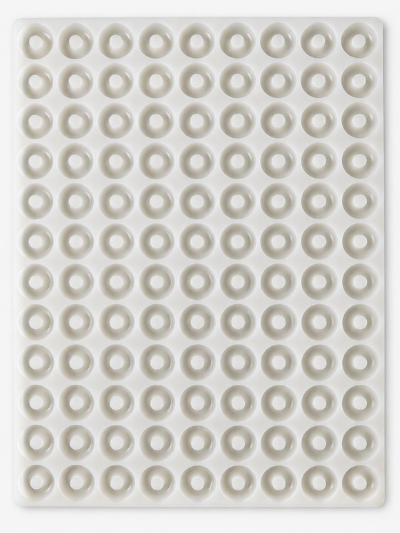 3,4 ml perzikring gummivorm - 108 gaatjes