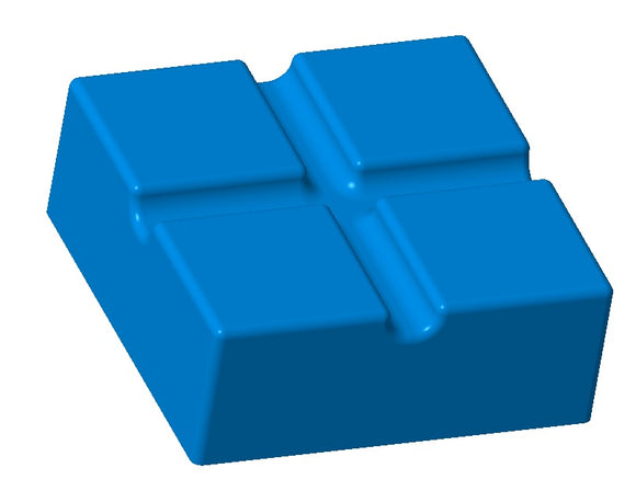 6 ml bakstenen gomachtige schimmel - 204 holtes