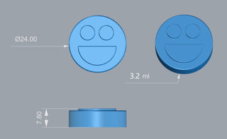 3,2 ml Smiley Face Gummy Mold - 192 gaatjes