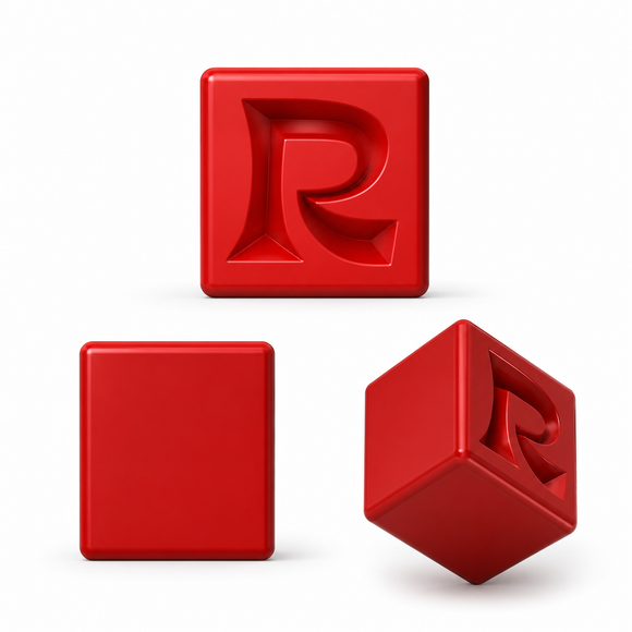 Aangepaste siliconen gummivormen - 3D-ontwerp, kubuslogo