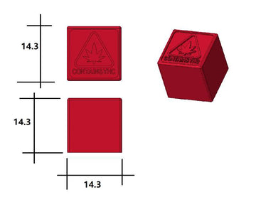 2,9 ml Cube Mold Compliance Logo - 391 holtes - 0
