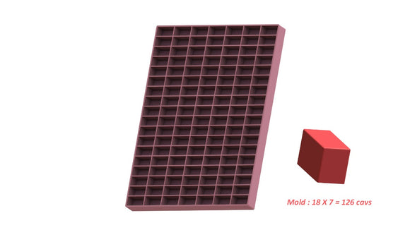 Rechthoek van 20 ml Gummy Mold - 119 holtes