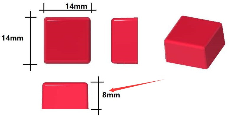 1,5 ml vierkante siliconen gummy schimmel - 432 holtes