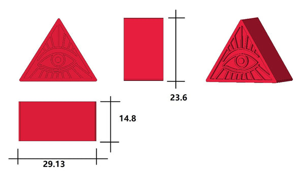 5.1mL Pyramid Triangle Gummy Mold - 220 Cavities